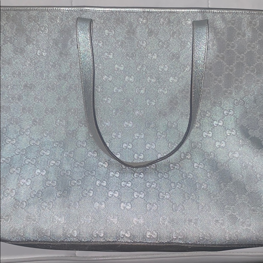Silver Gucci Tote